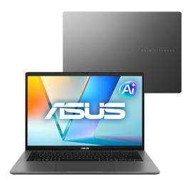 Notebook ASUS Vivobook S14 IA PC, Core Ultra 7, 16 GB, 512 GB, Linux, 14'' Nivel IPS 60Hz - Matte Gray