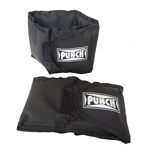 Par Tornozeleira Caneleira Punch de peso 2,0 Kg Punch Unissex 2 kg Preto