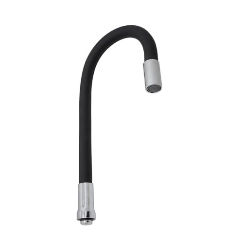Tubo Cano Flexível Torneira Cozinha Gourmet Silicone Preto com Arejador 3/4"